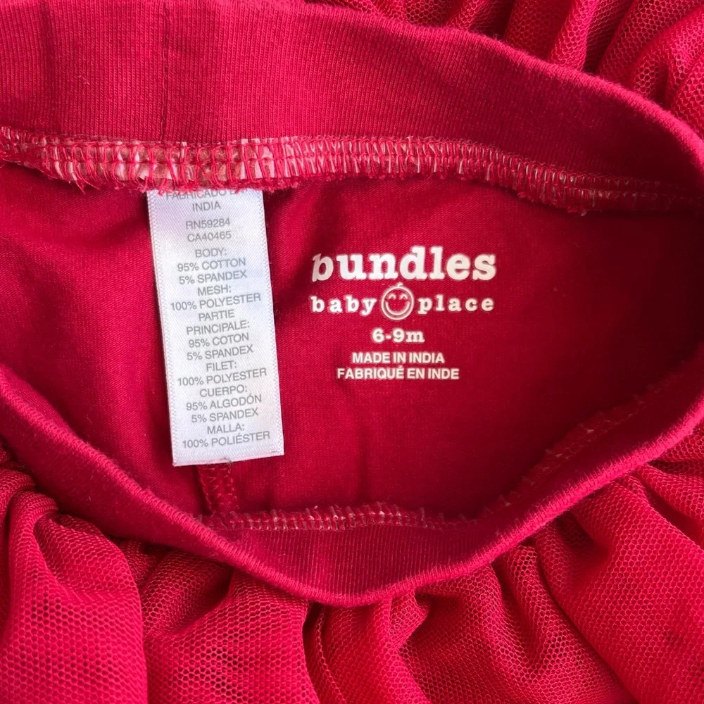 The Children’s Place Baby Girl Mesh TuTu Ruffle Legging Red Size: 6-9 Month